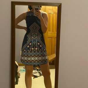 Xhilaration patterned dress with lace back